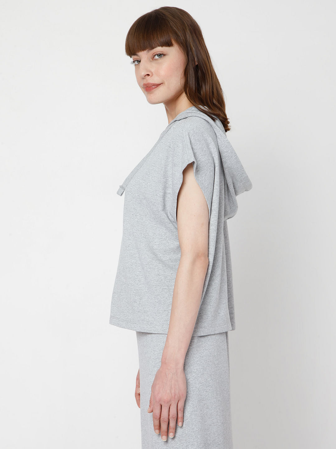 Grey Hooded Co-Ord Sweatshirt