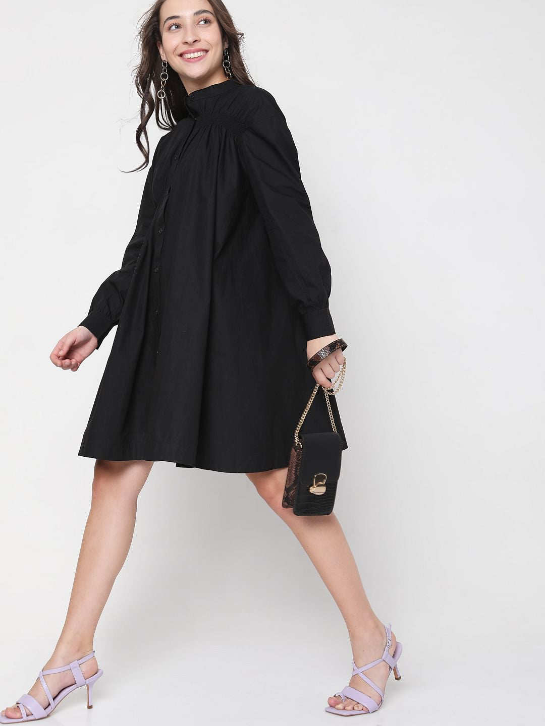 Black Button Down Dress