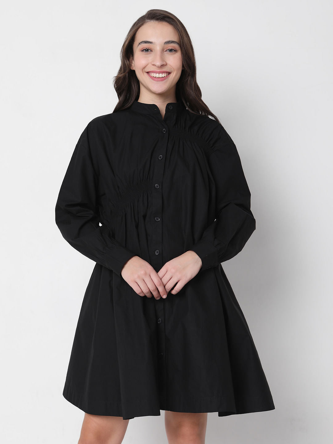 Black Button Down Dress