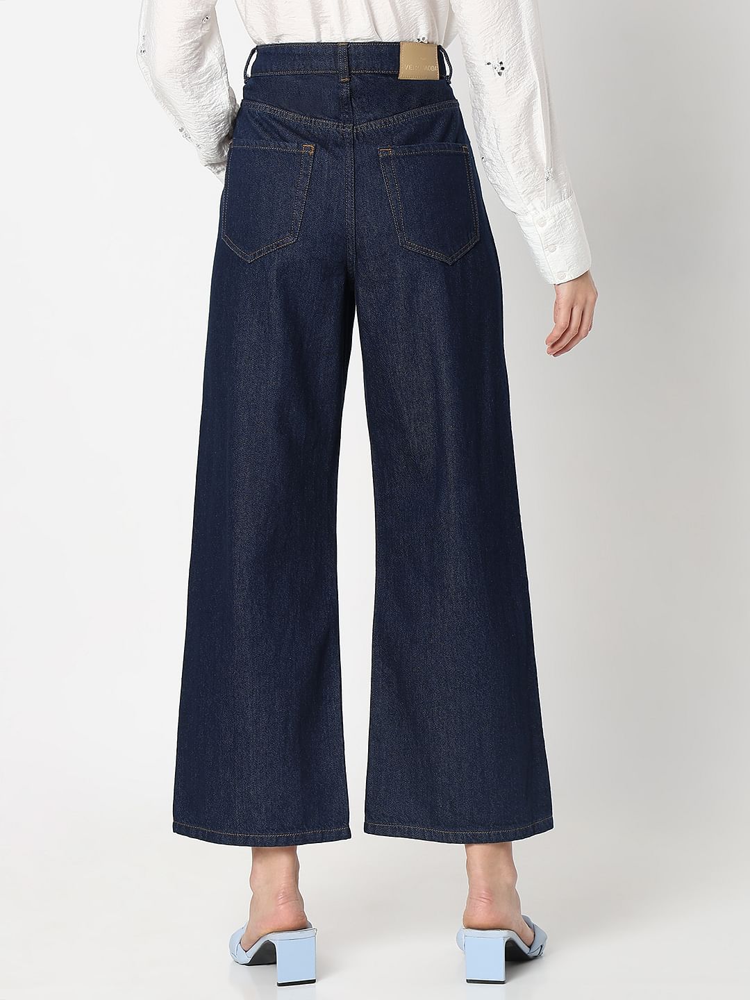 Dark Blue High Rise Zoey Wide-Leg Jeans