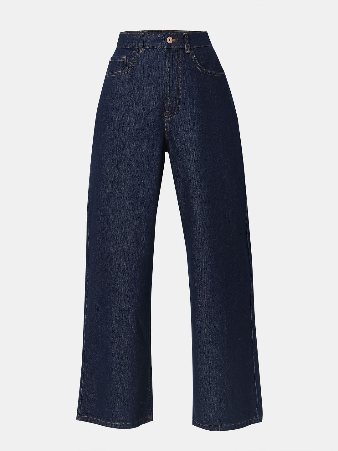 Dark Blue High Rise Zoey Wide-Leg Jeans