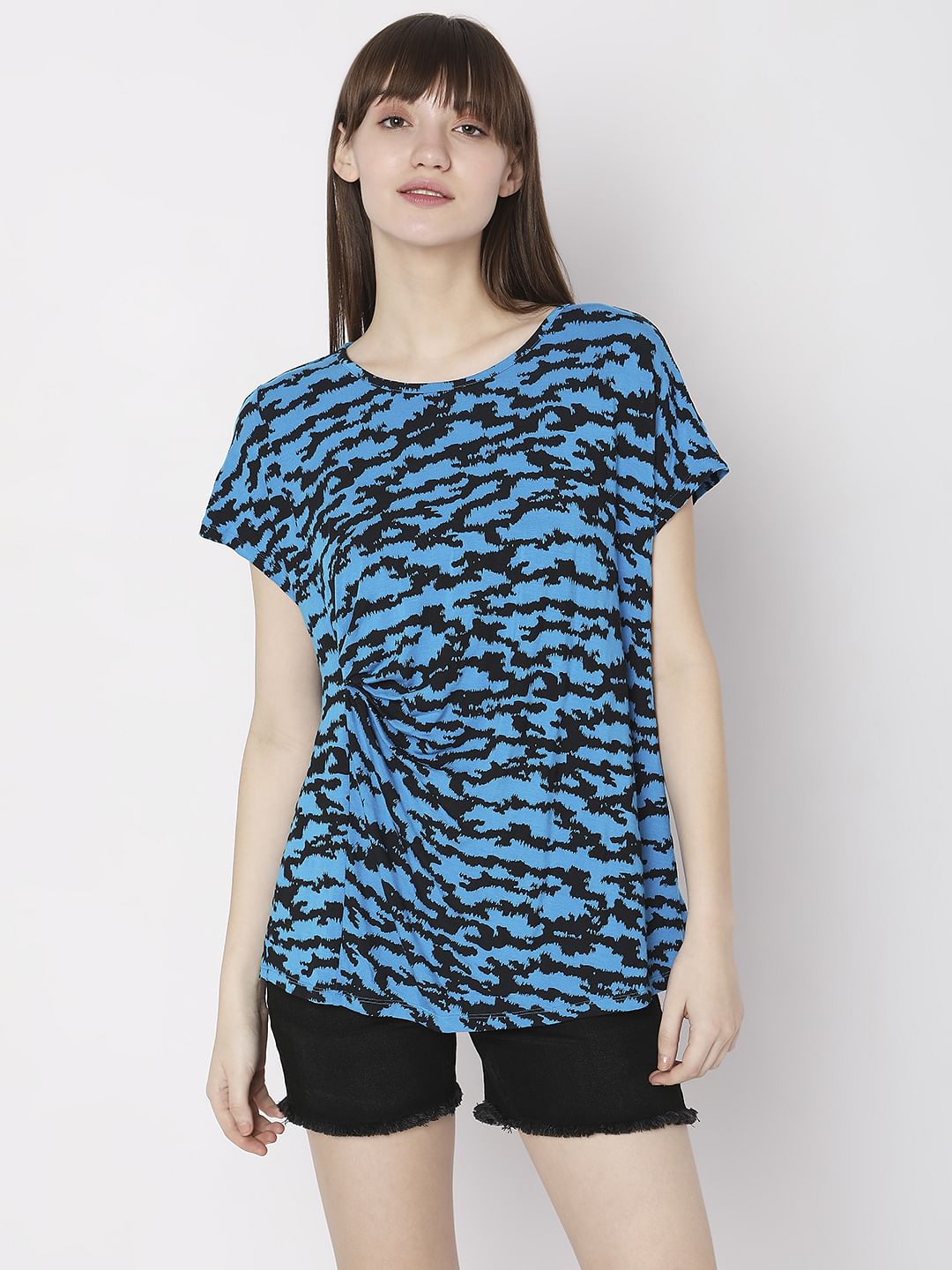 Blue Printed Top