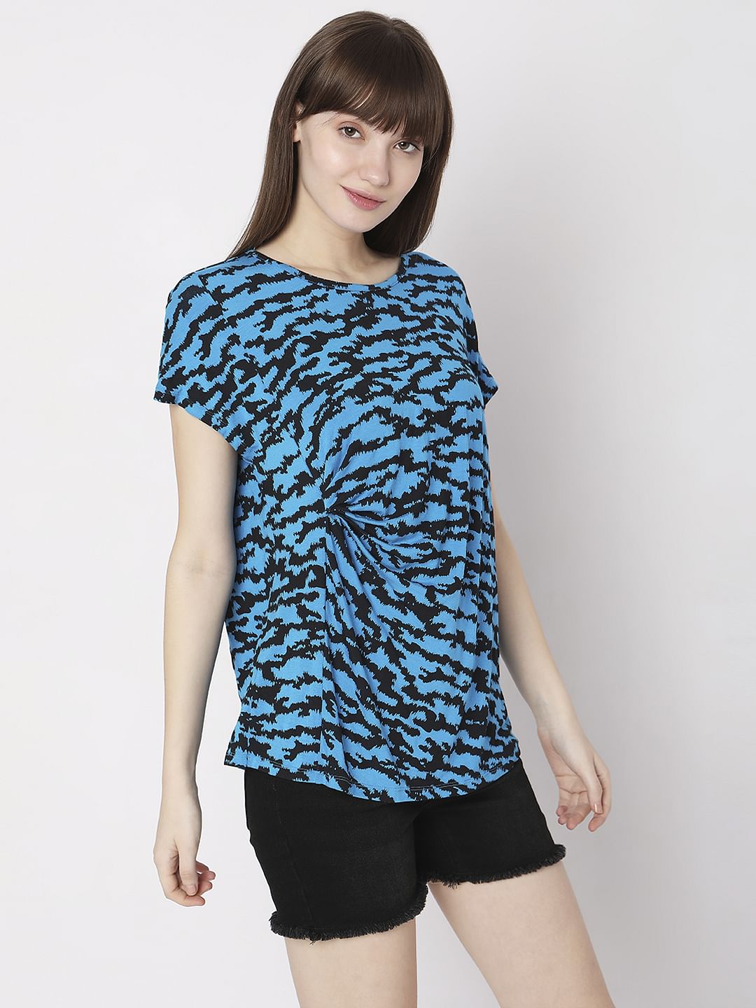 Blue Printed Top