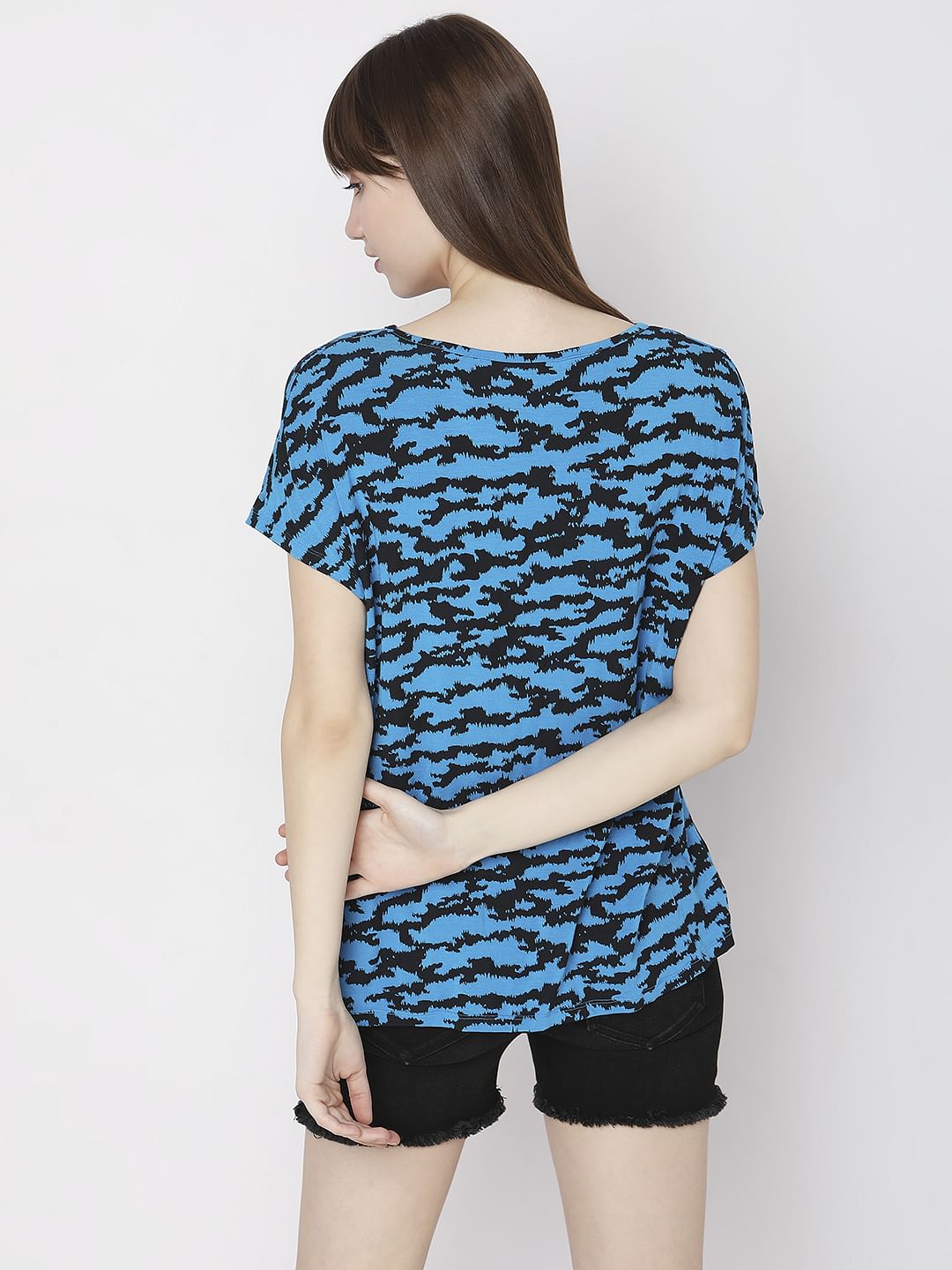 Blue Printed Top