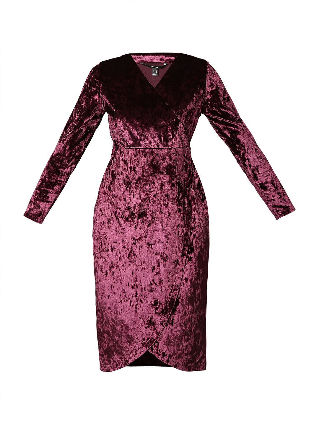 Marquee Maroon Asymmetrical Midi Dress