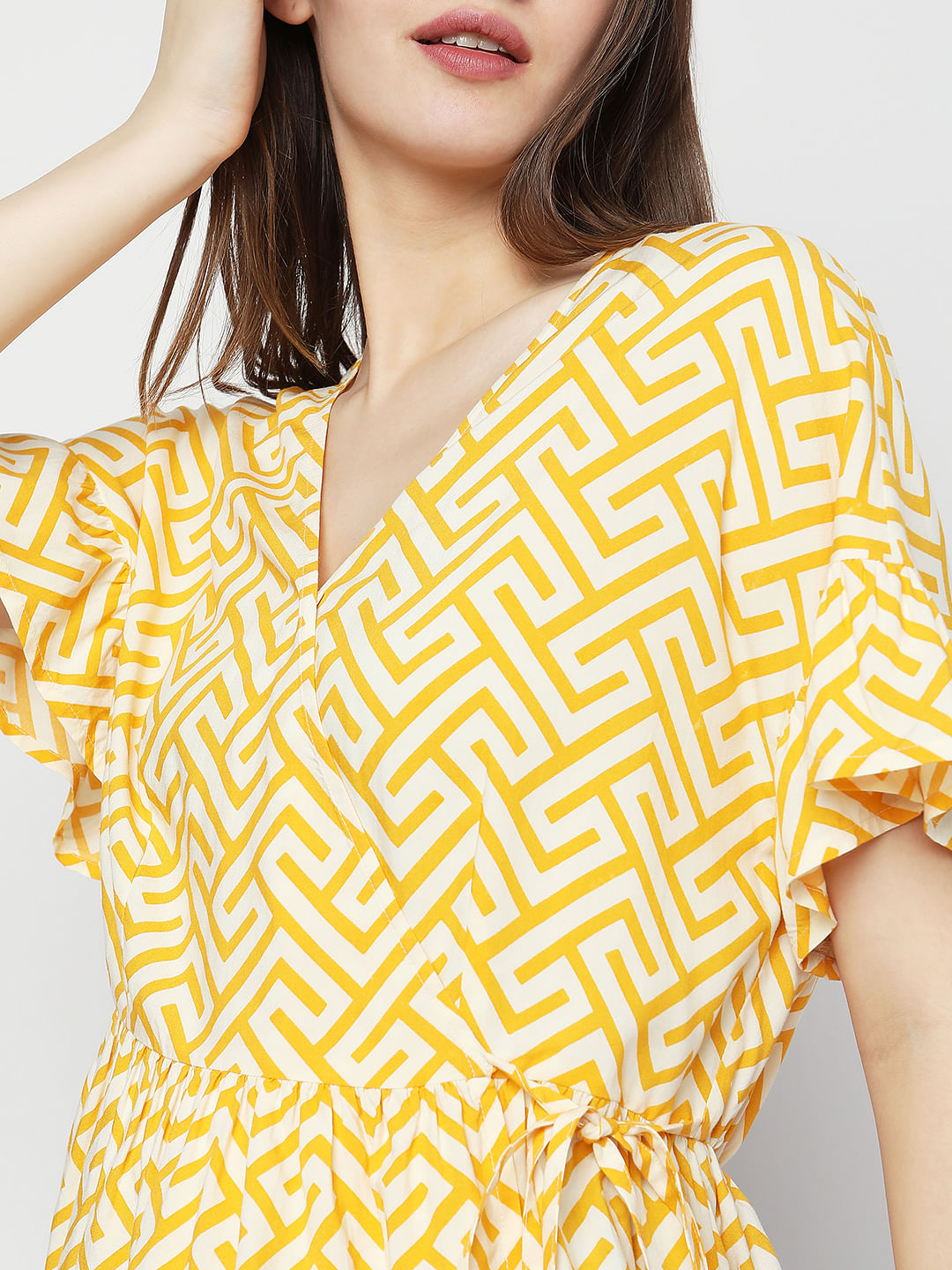 Yellow Printed Top