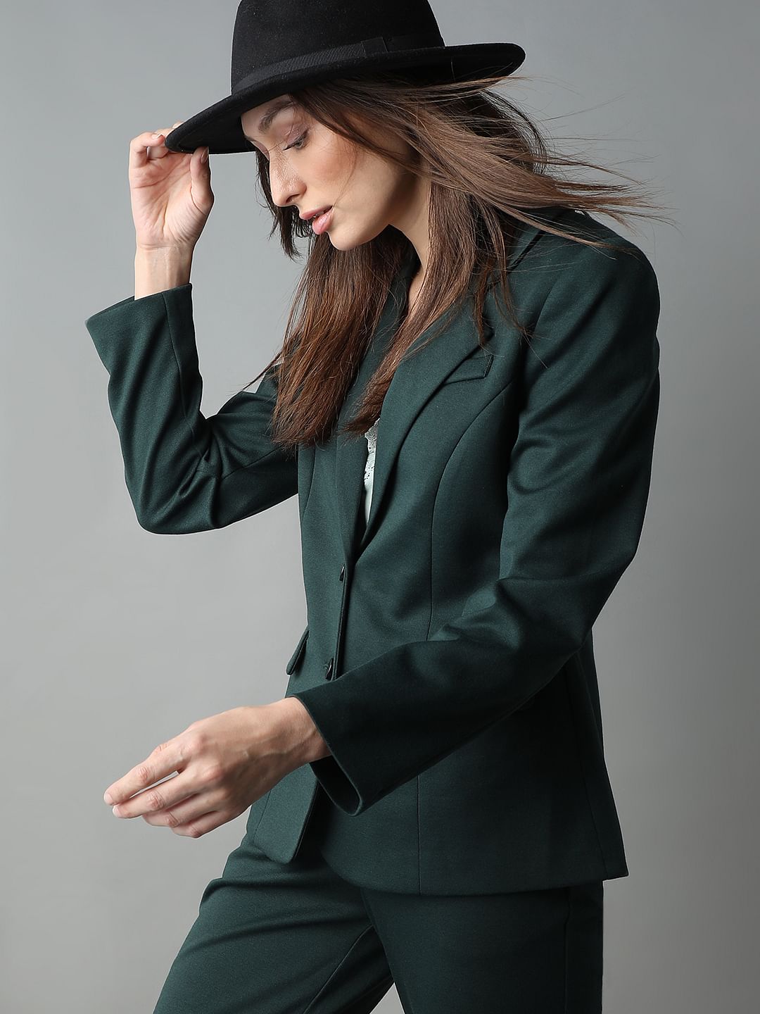 Dark Green Blazer Womens Outfit Blazer Ideas Dark Green Blazer