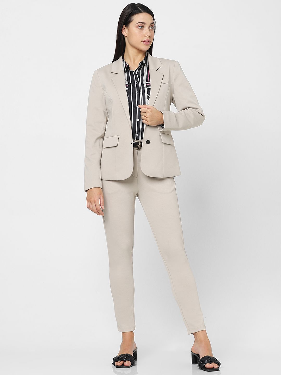 Beige Tailored Blazer