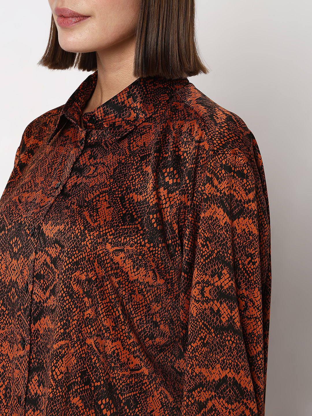 Brown & Black Animal Print Shirt