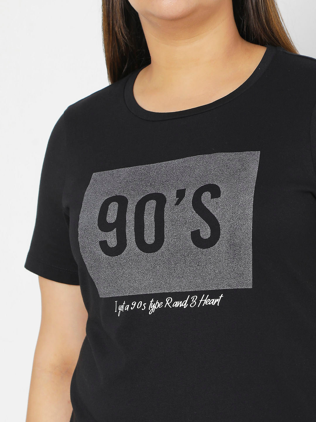 Curve Black 90'S Print T-Shirt