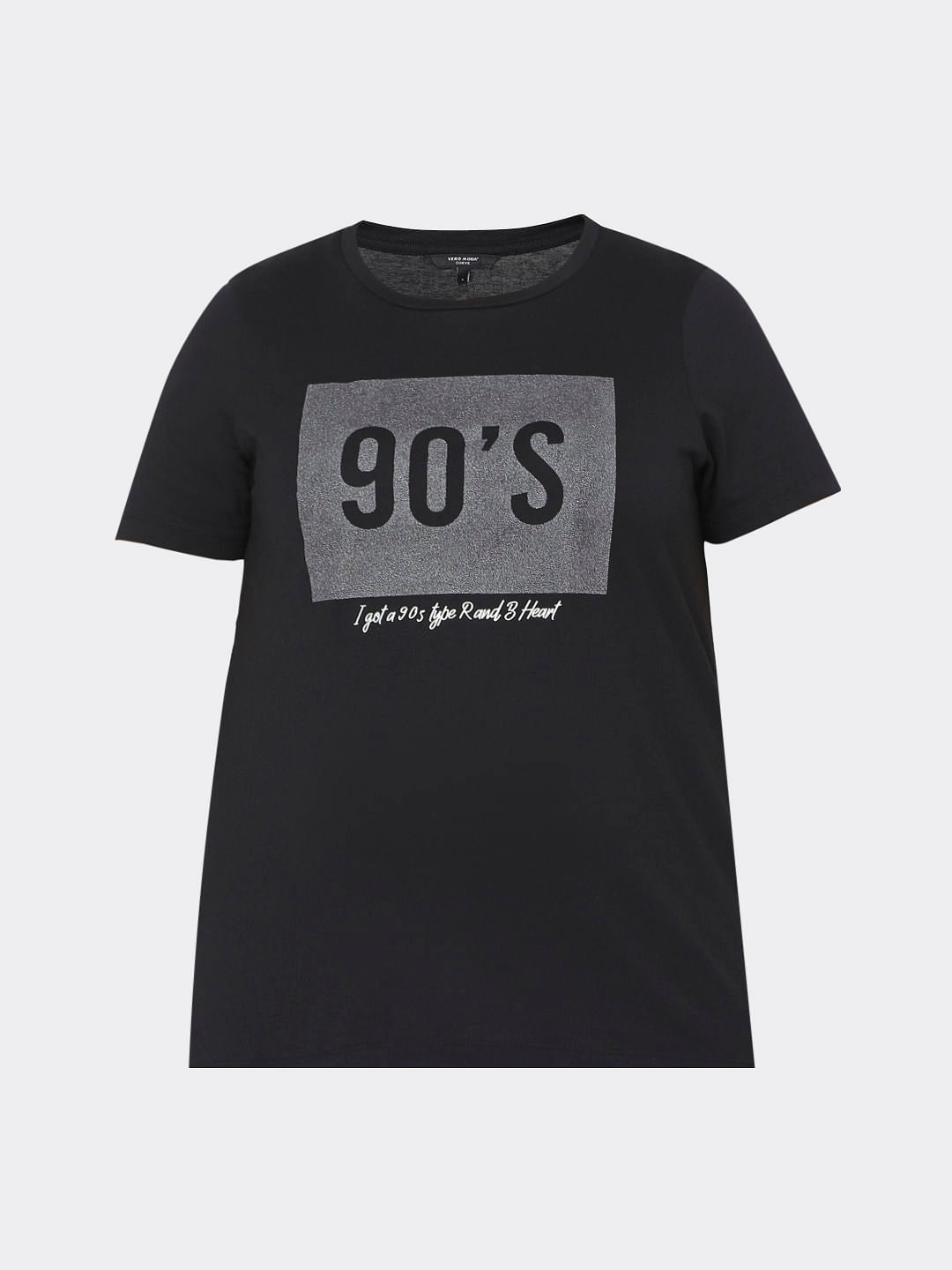 Curve Black 90'S Print T-Shirt