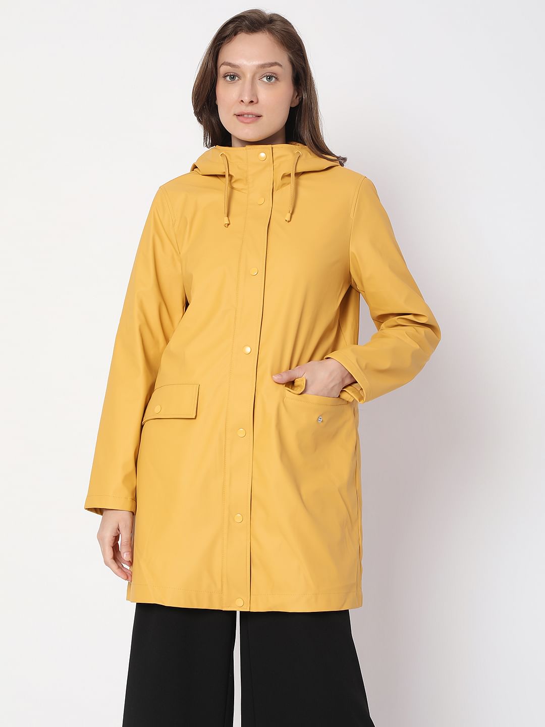 Yellow Teddy Hooded Jacket