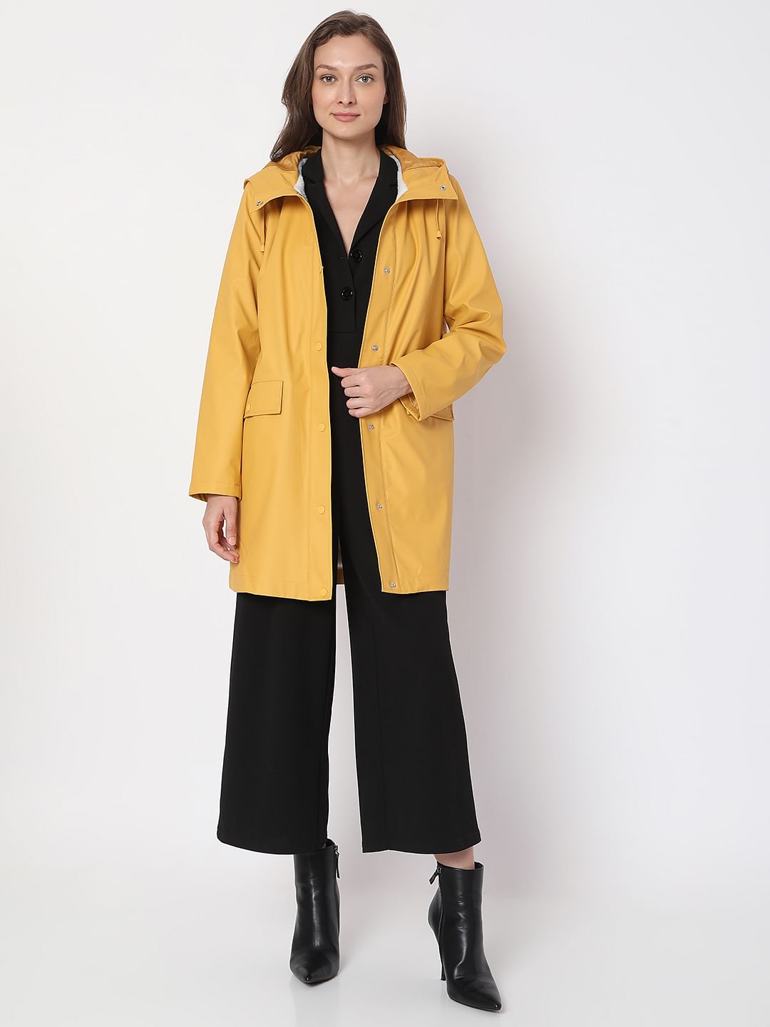 Yellow Teddy Hooded Jacket