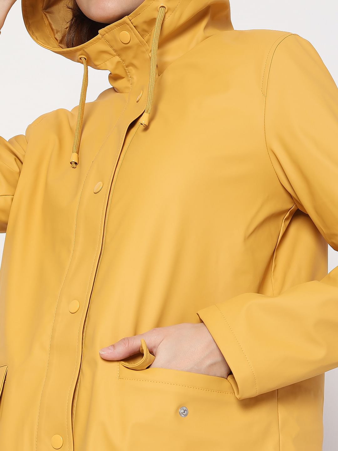 Yellow Teddy Hooded Jacket