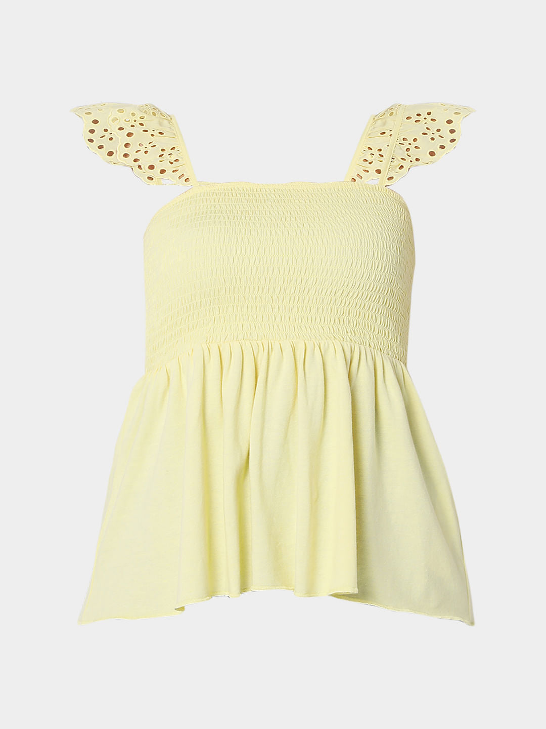 Yellow Smocked Top