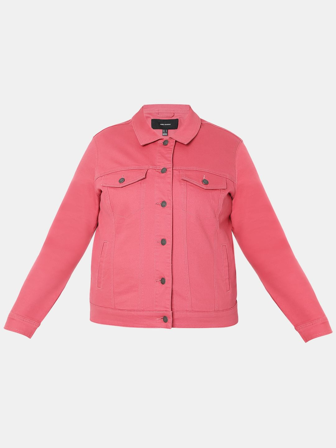 Curve Pink Denim Jacket
