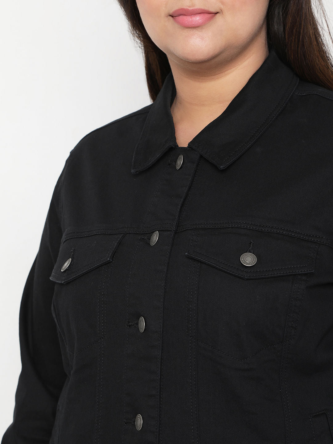 Curve Black Denim Jacket