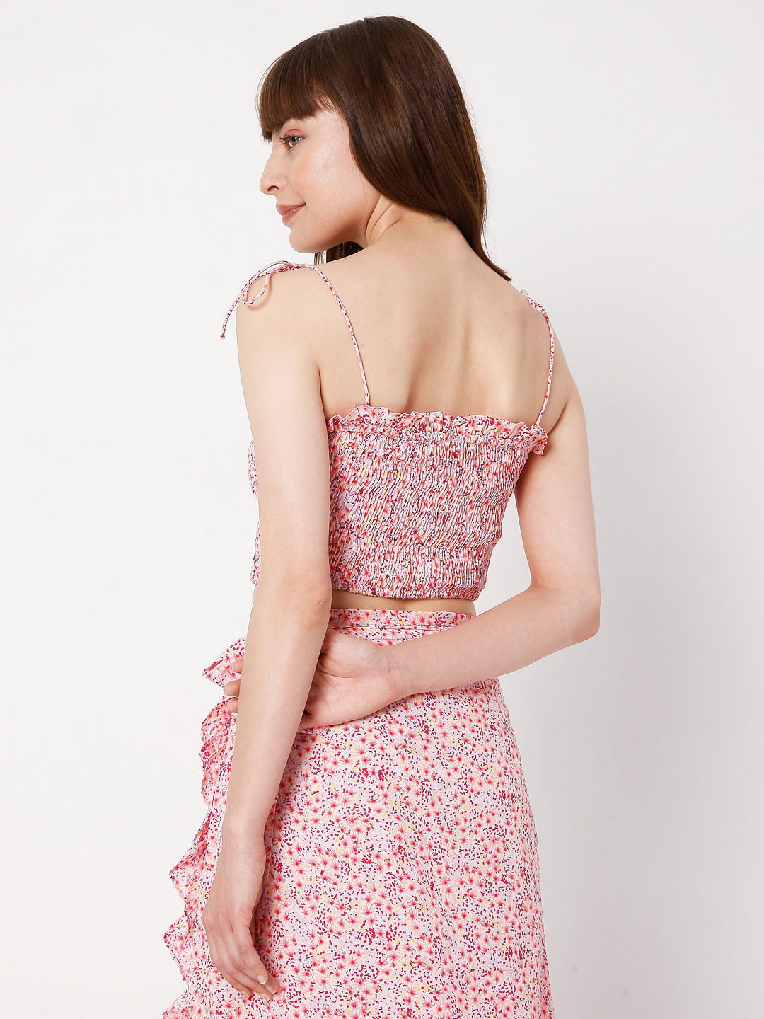 Pink Floral Co-Ord Top