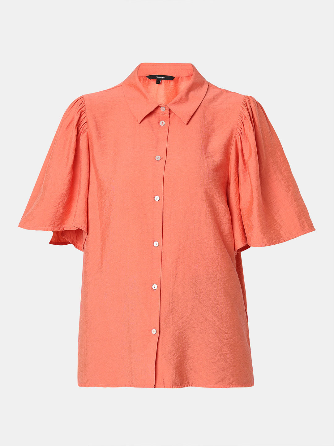 Orange Flared Sleeves Shirt