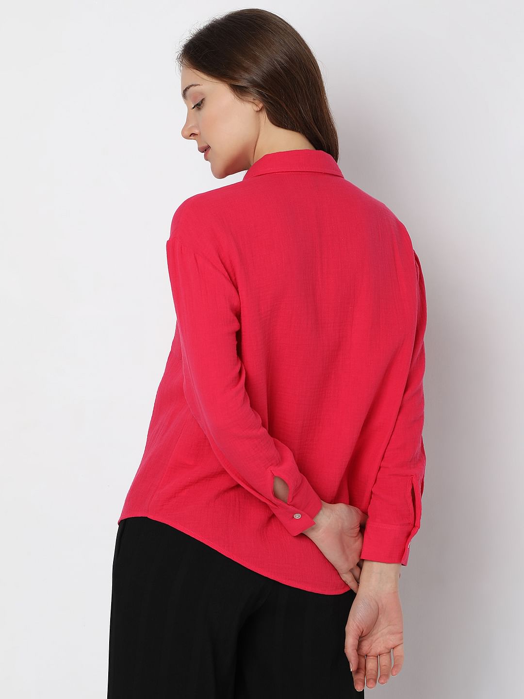 Red Textured Shirt