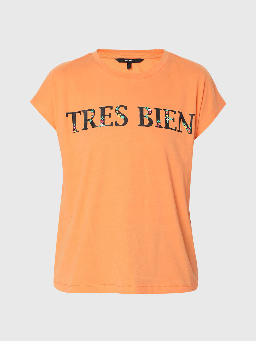 Orange Graphic Print T-Shirt