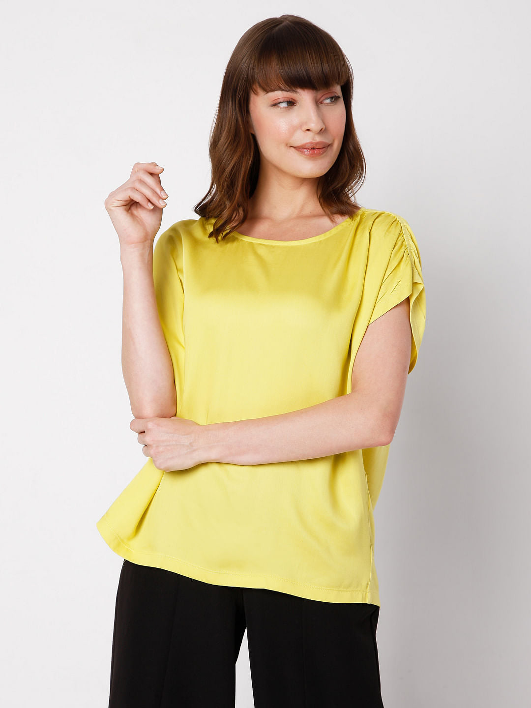 Yellow Extended Sleeves Top