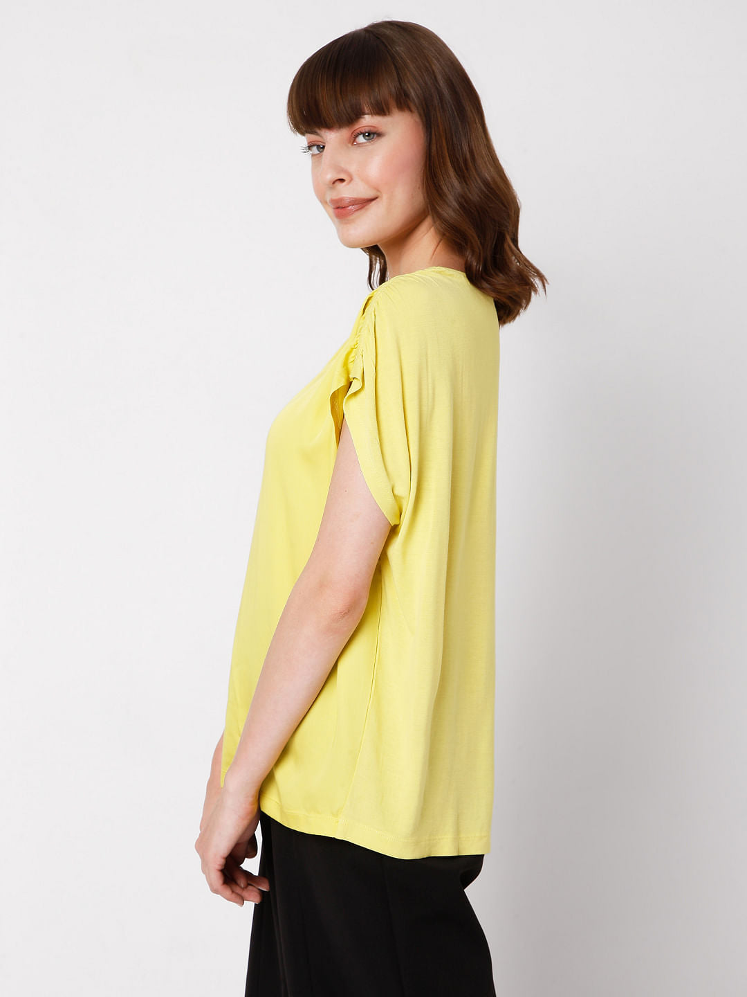 Yellow Extended Sleeves Top