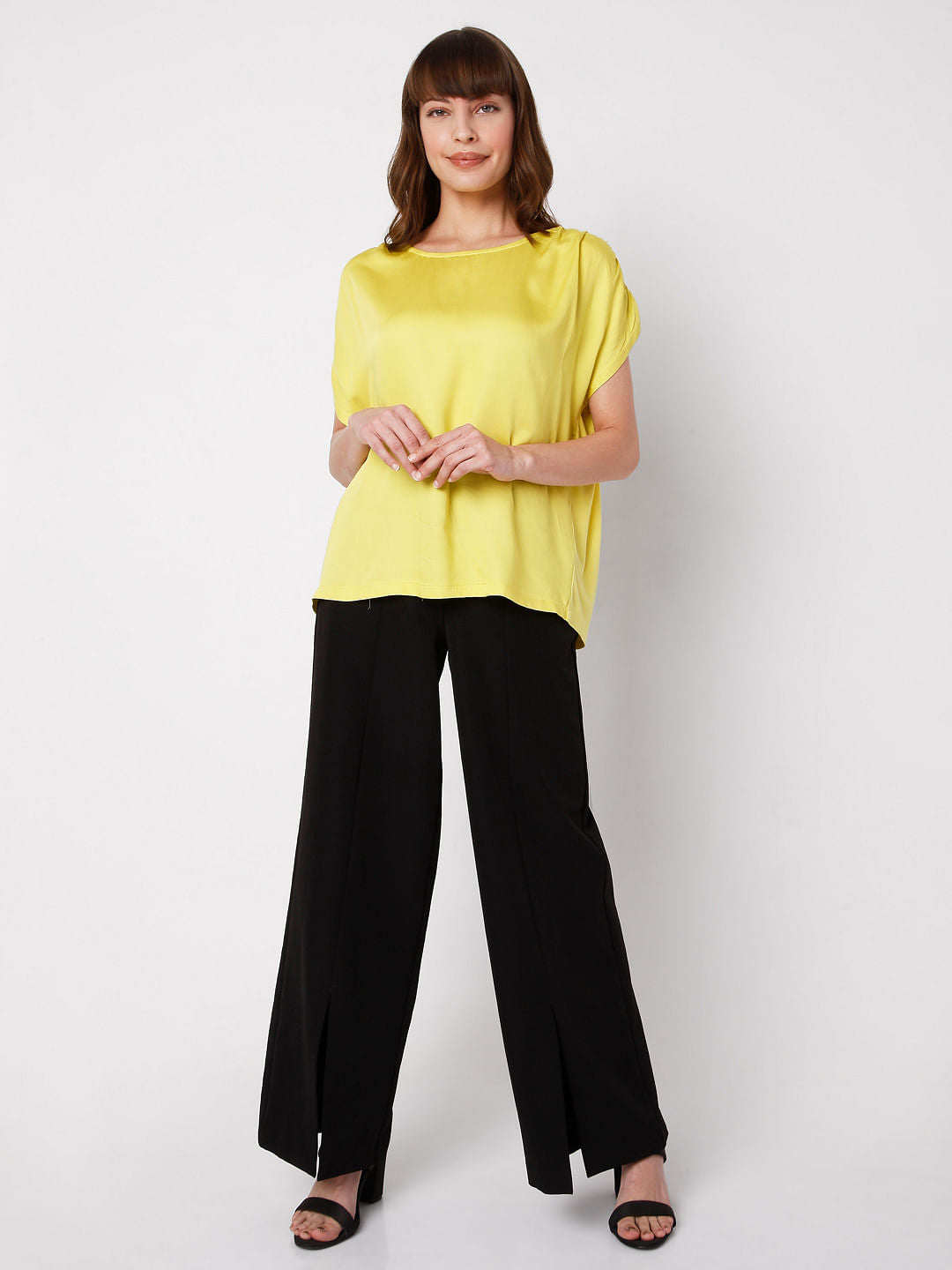 Yellow Extended Sleeves Top
