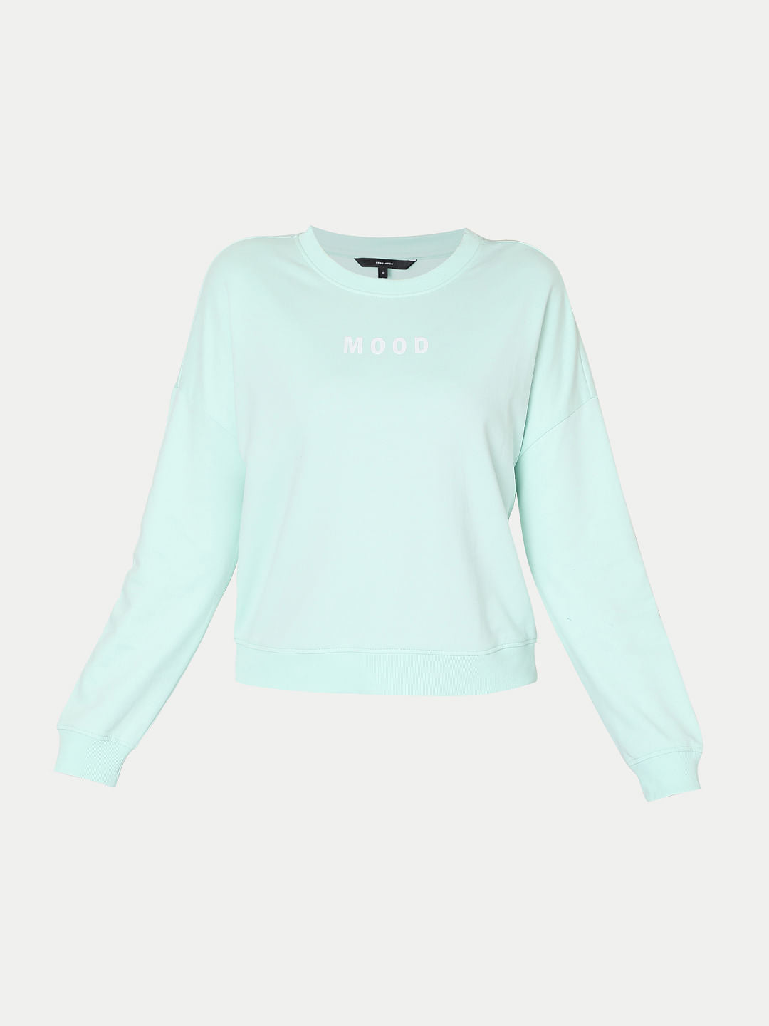 Light Blue Slogan Print Sweatshirt