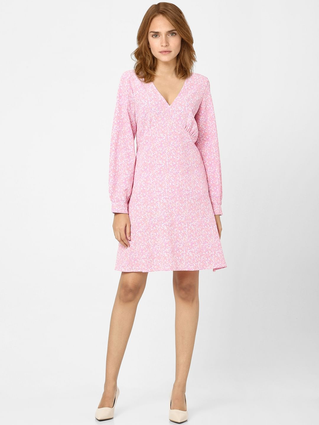 Lilac Floral Print Shift Dress