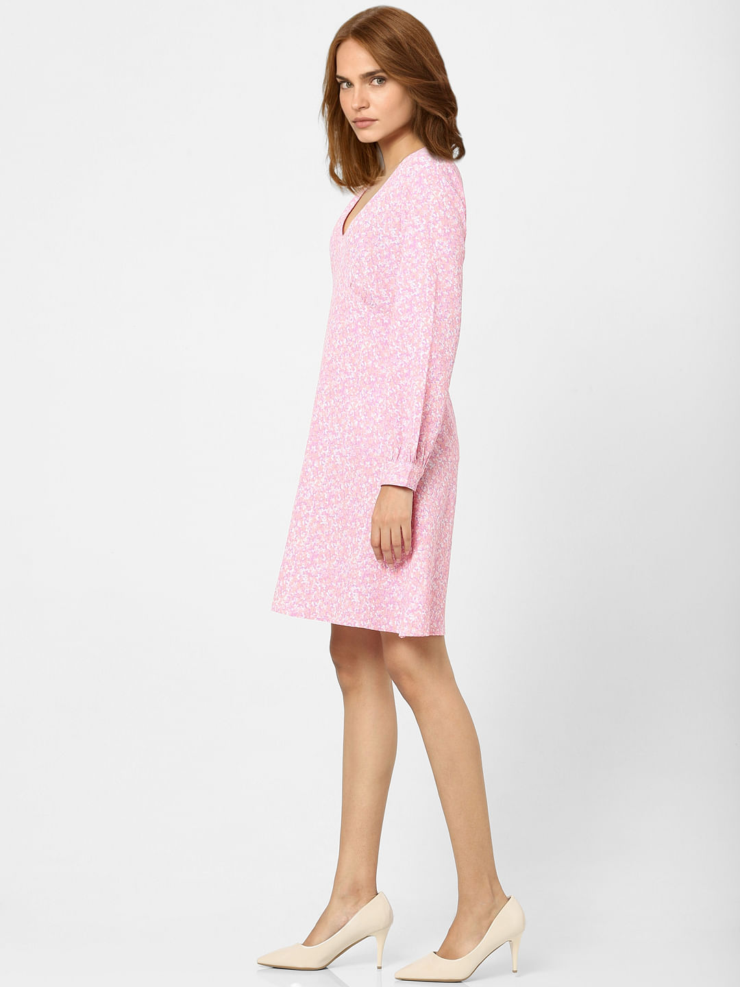 Lilac Floral Print Shift Dress