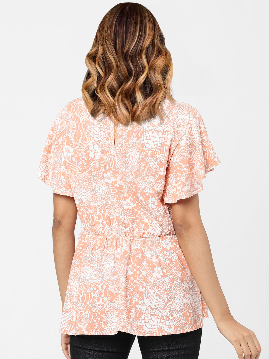 Pink Abstract Print Top