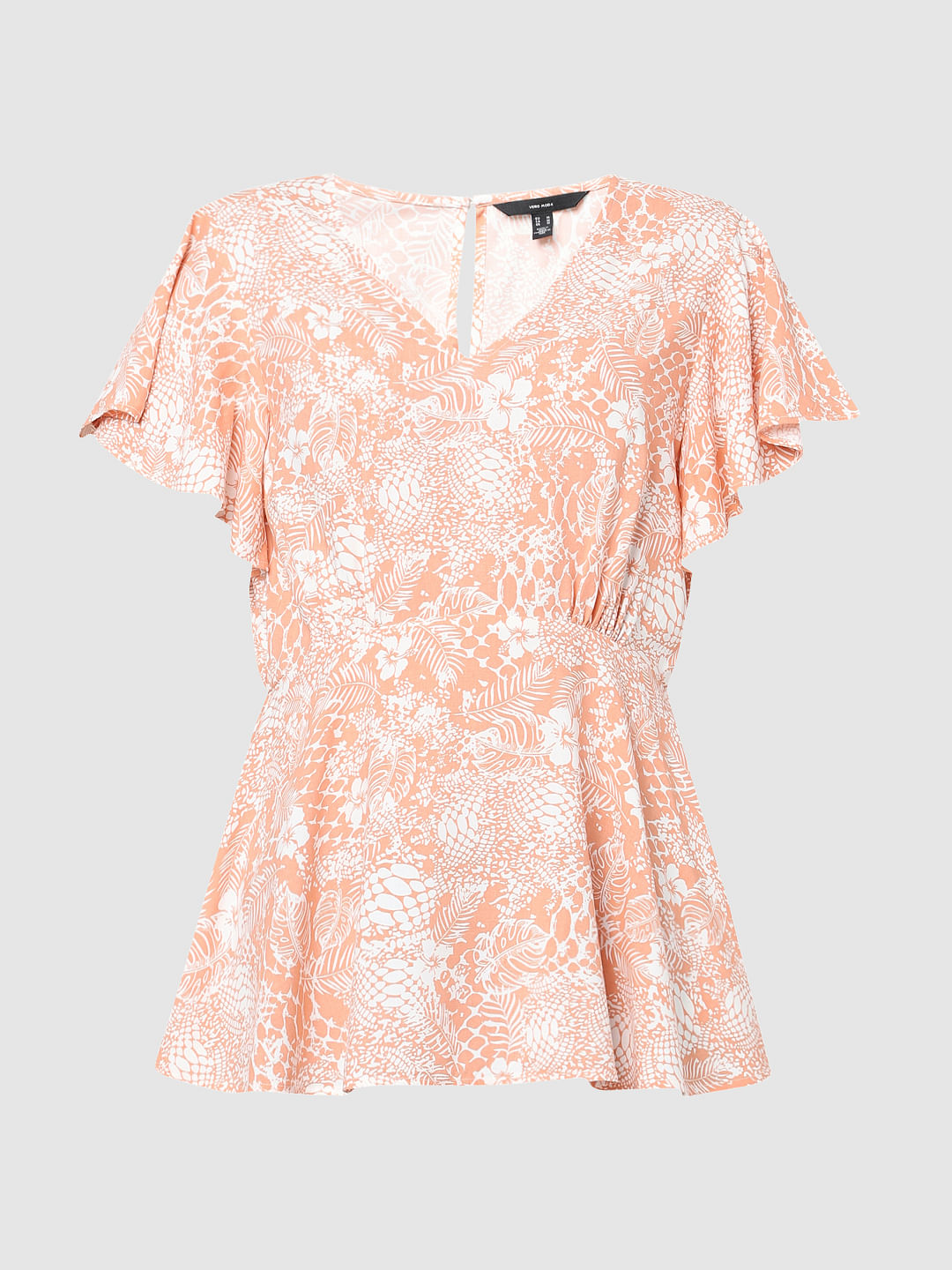 Pink Abstract Print Top