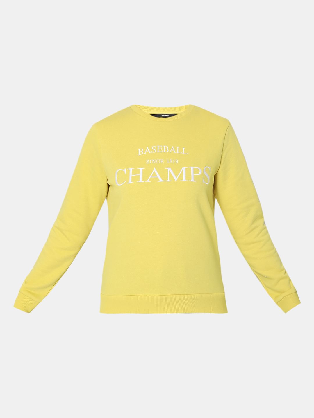 Yellow Typographic Print Sweatshirt