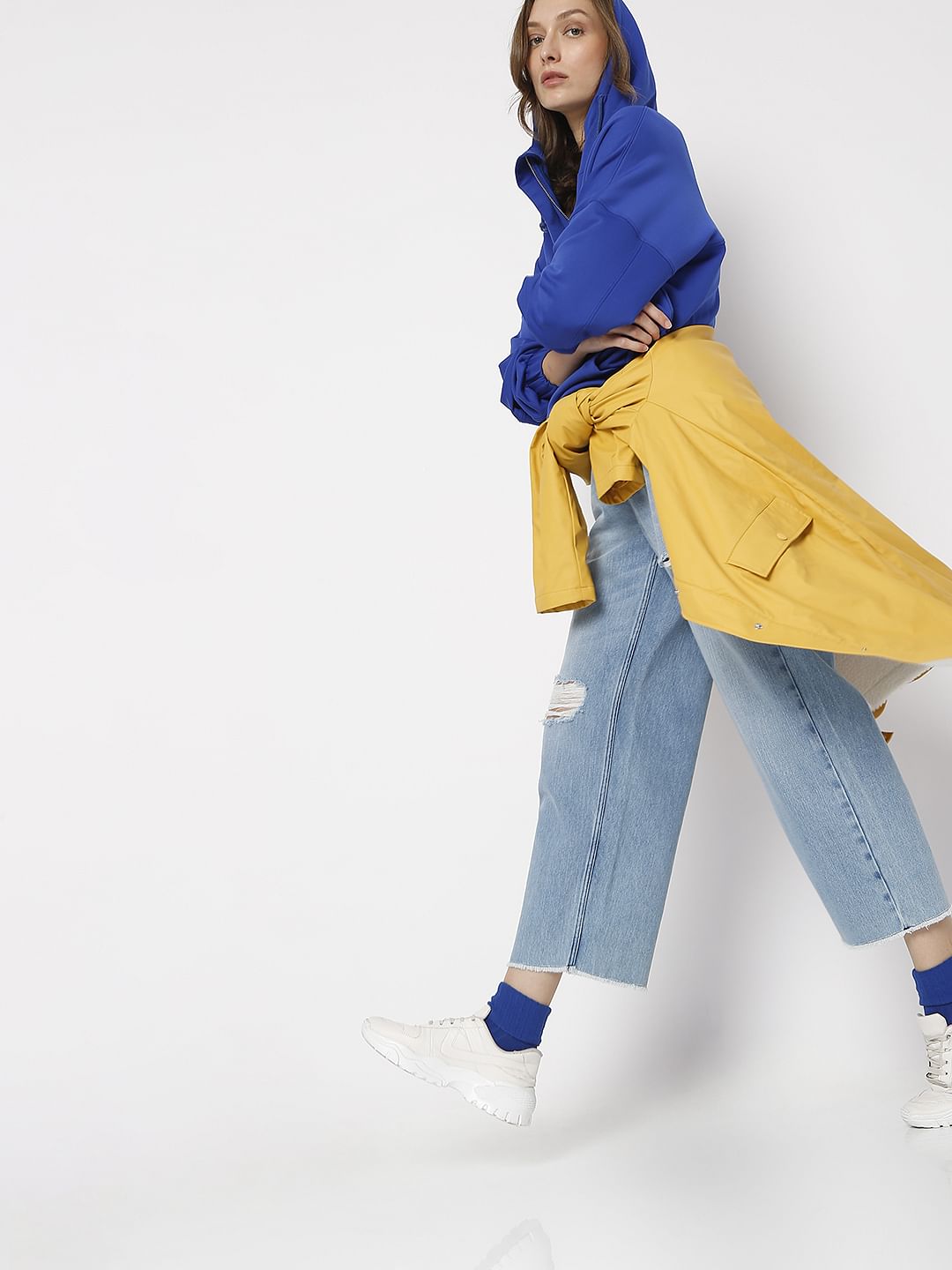 Blue Hooded Co-Ord Set Sweatshirt