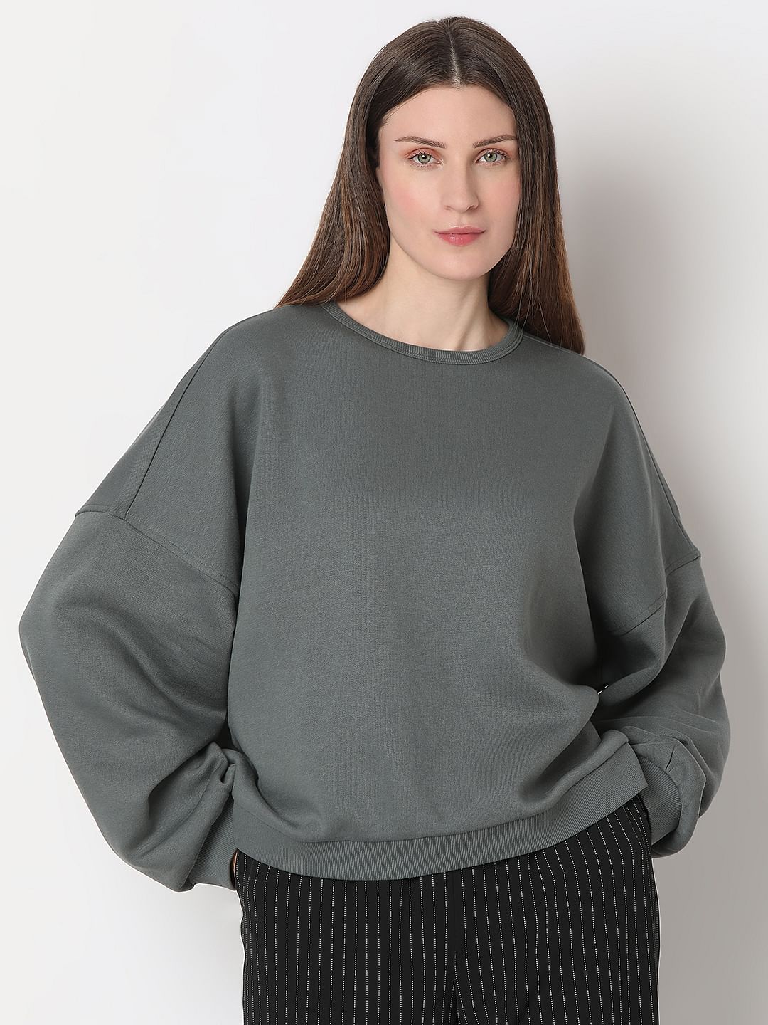 Green Relaxed Sweatshirt