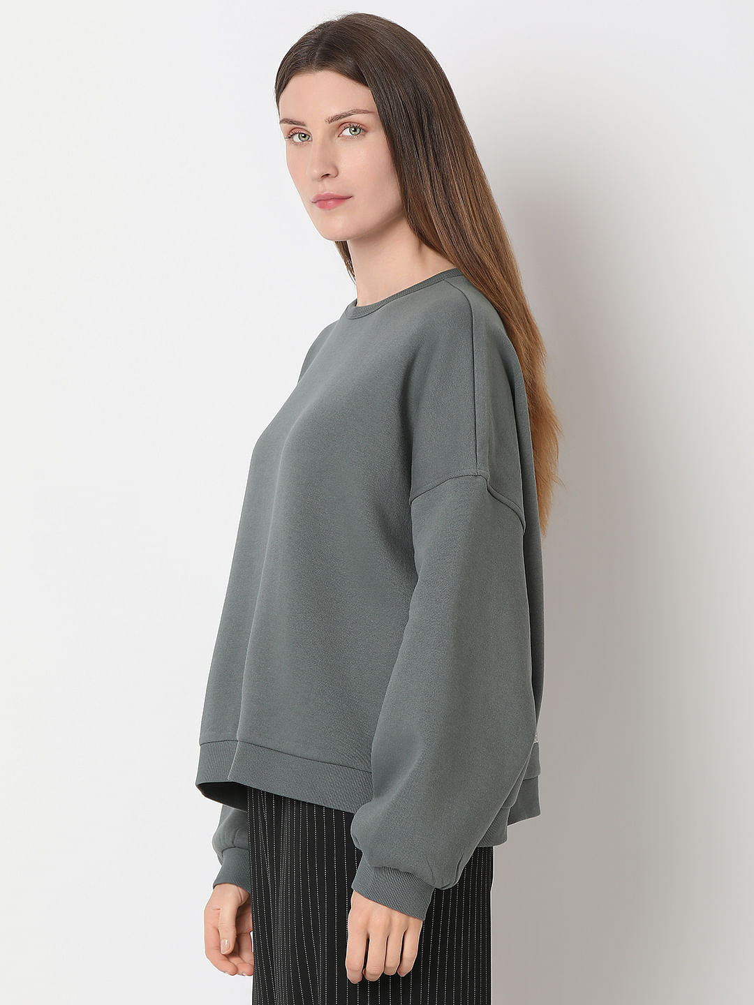 Green Relaxed Sweatshirt