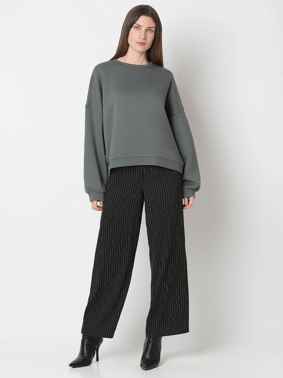 Green Relaxed Sweatshirt