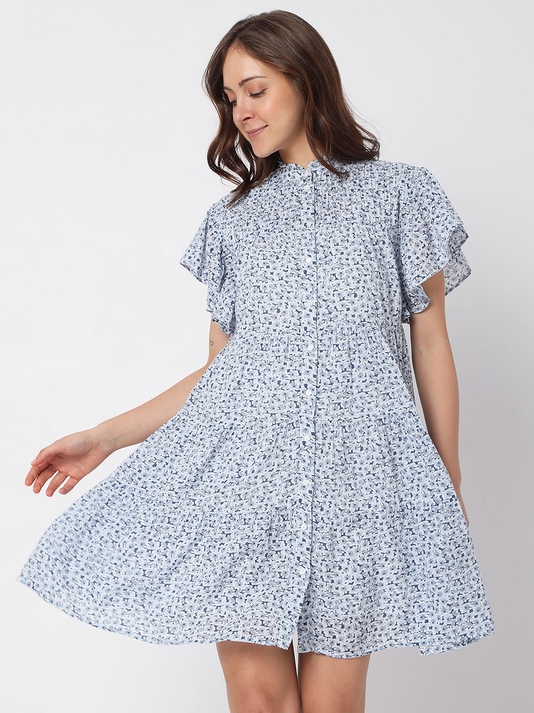 White Floral Shift Dress