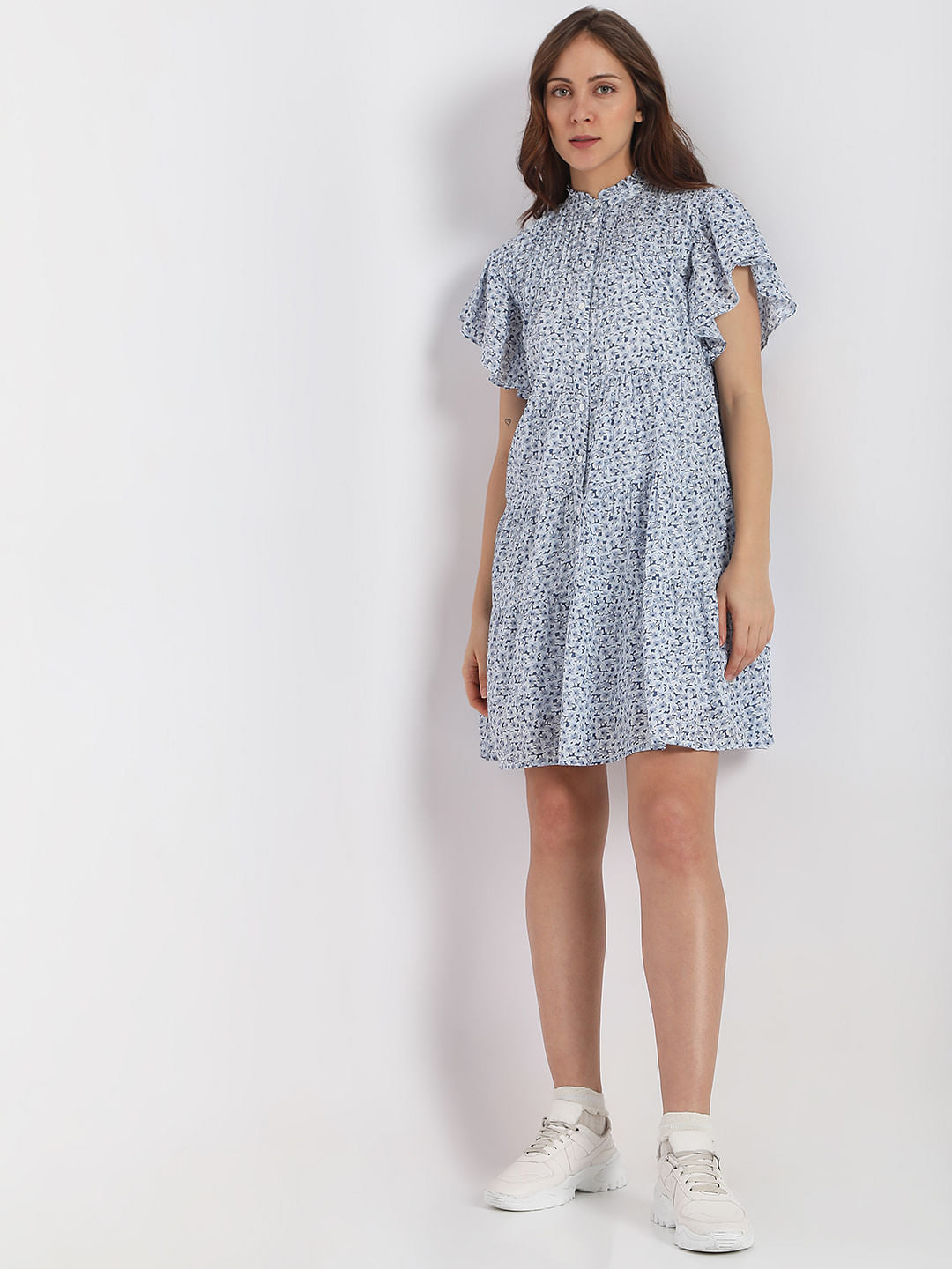 White Floral Shift Dress