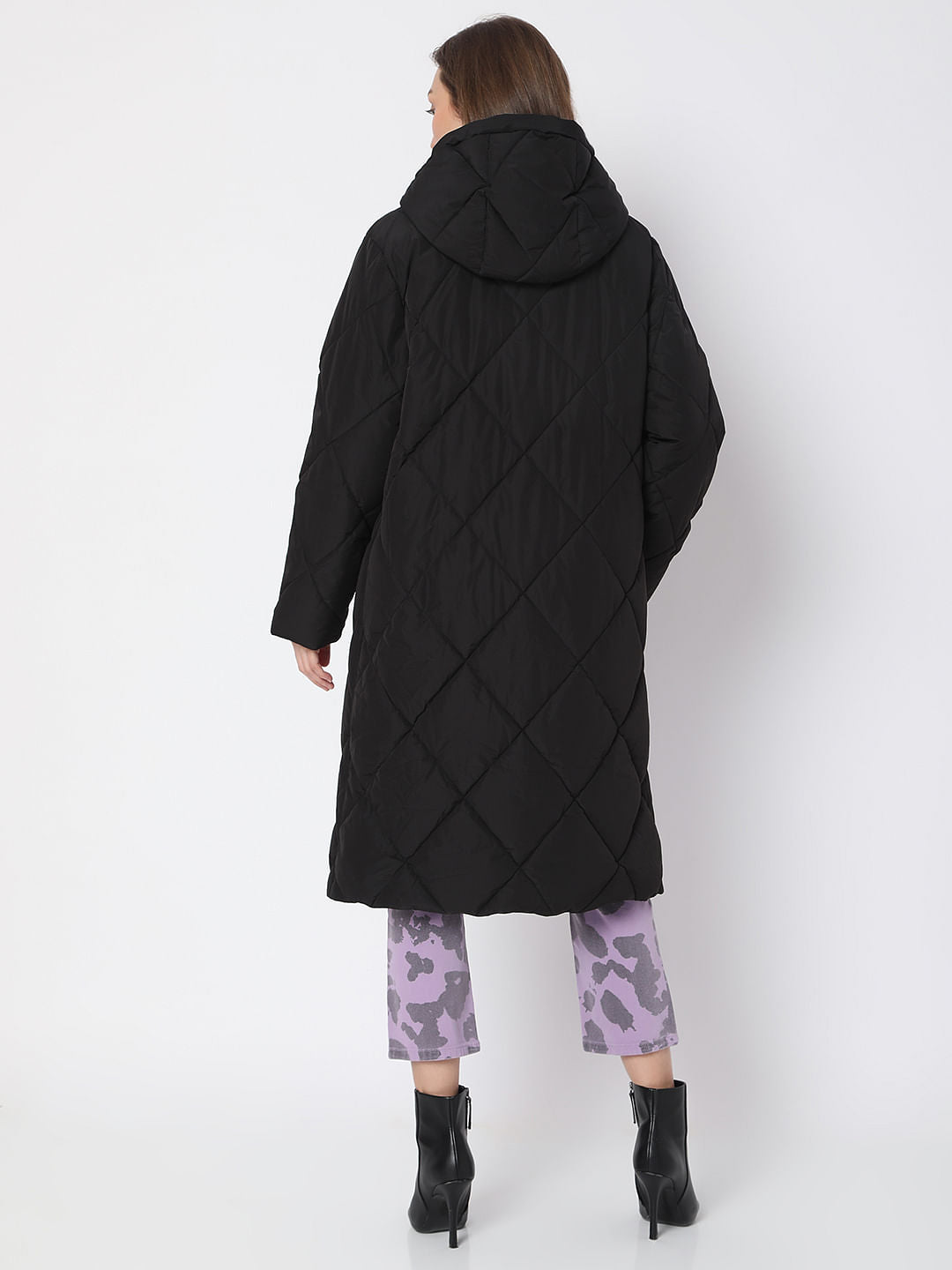 Black Long Hooded Coat