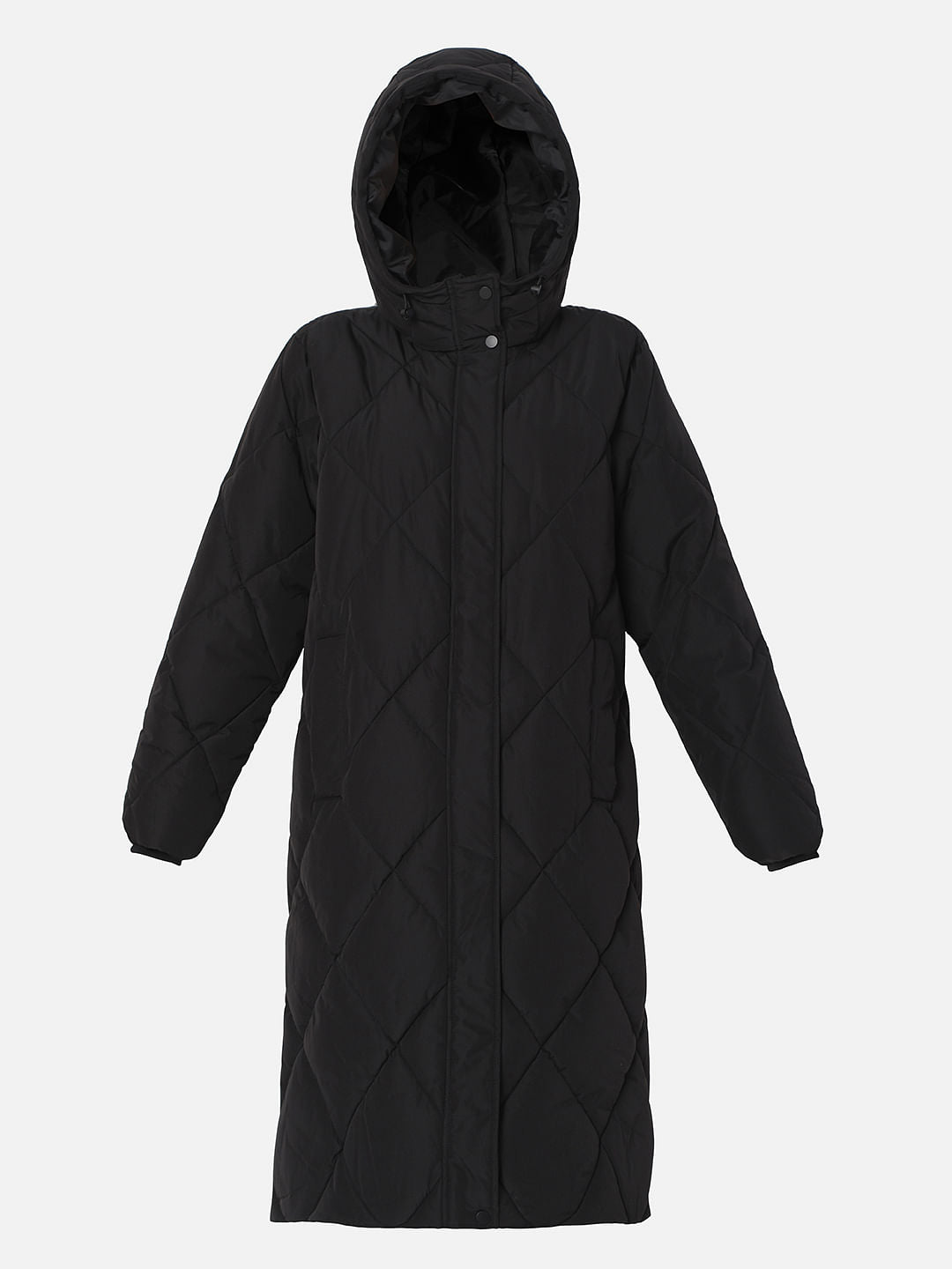 Black Long Hooded Coat