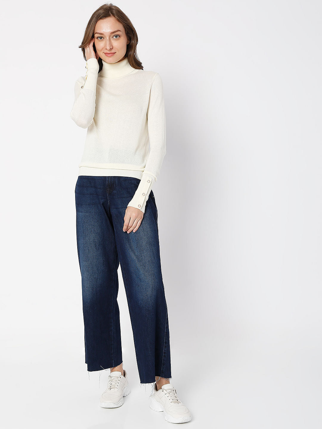 Off-White Roll Neck Sweater