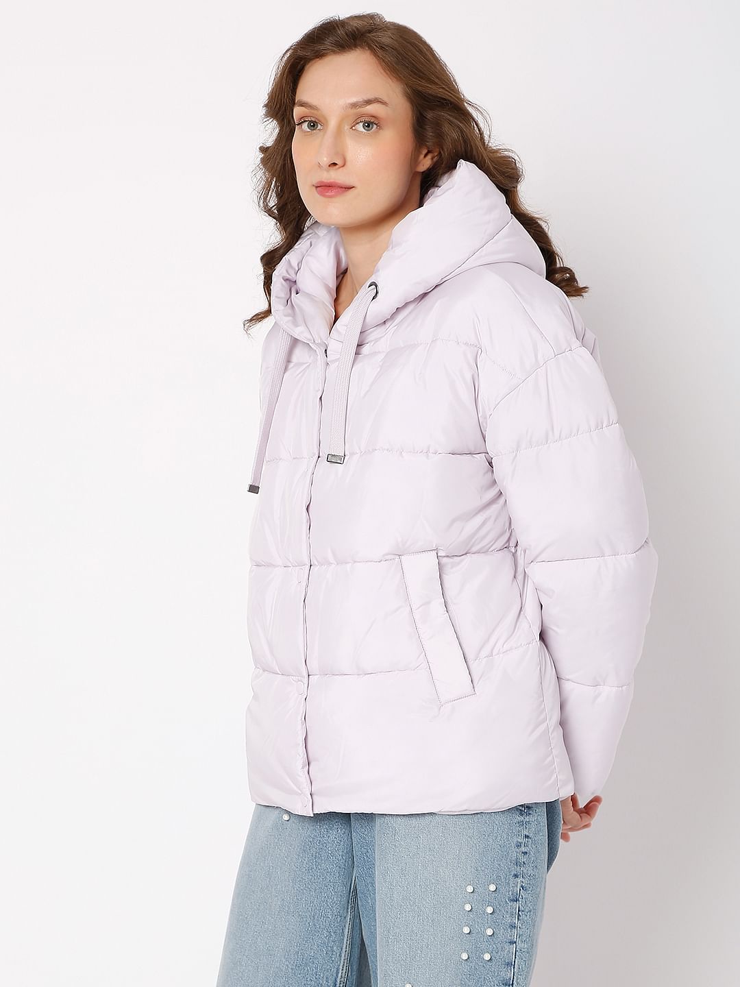 Lilac Hooded Puffer Jacket
