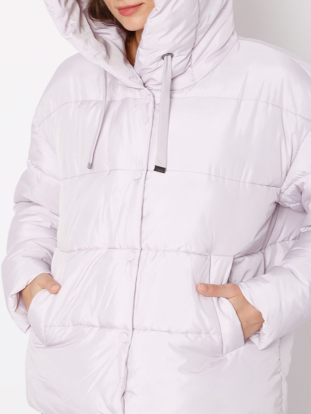 Lilac Hooded Puffer Jacket