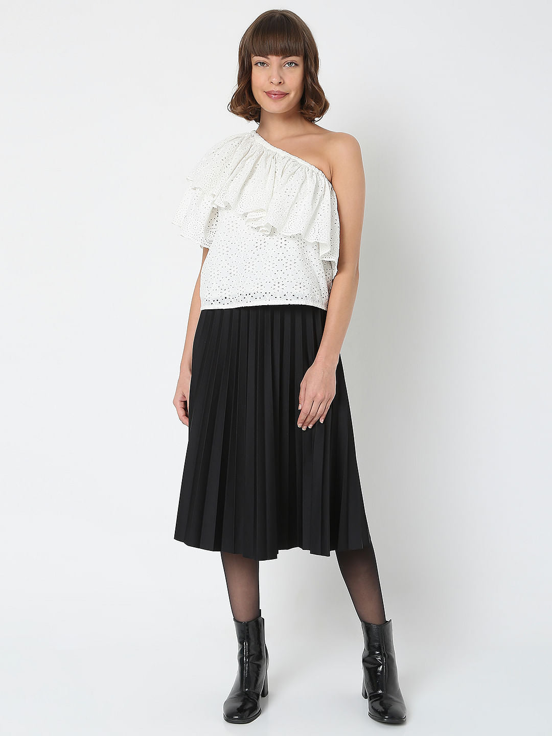 White One-Shoulder Top