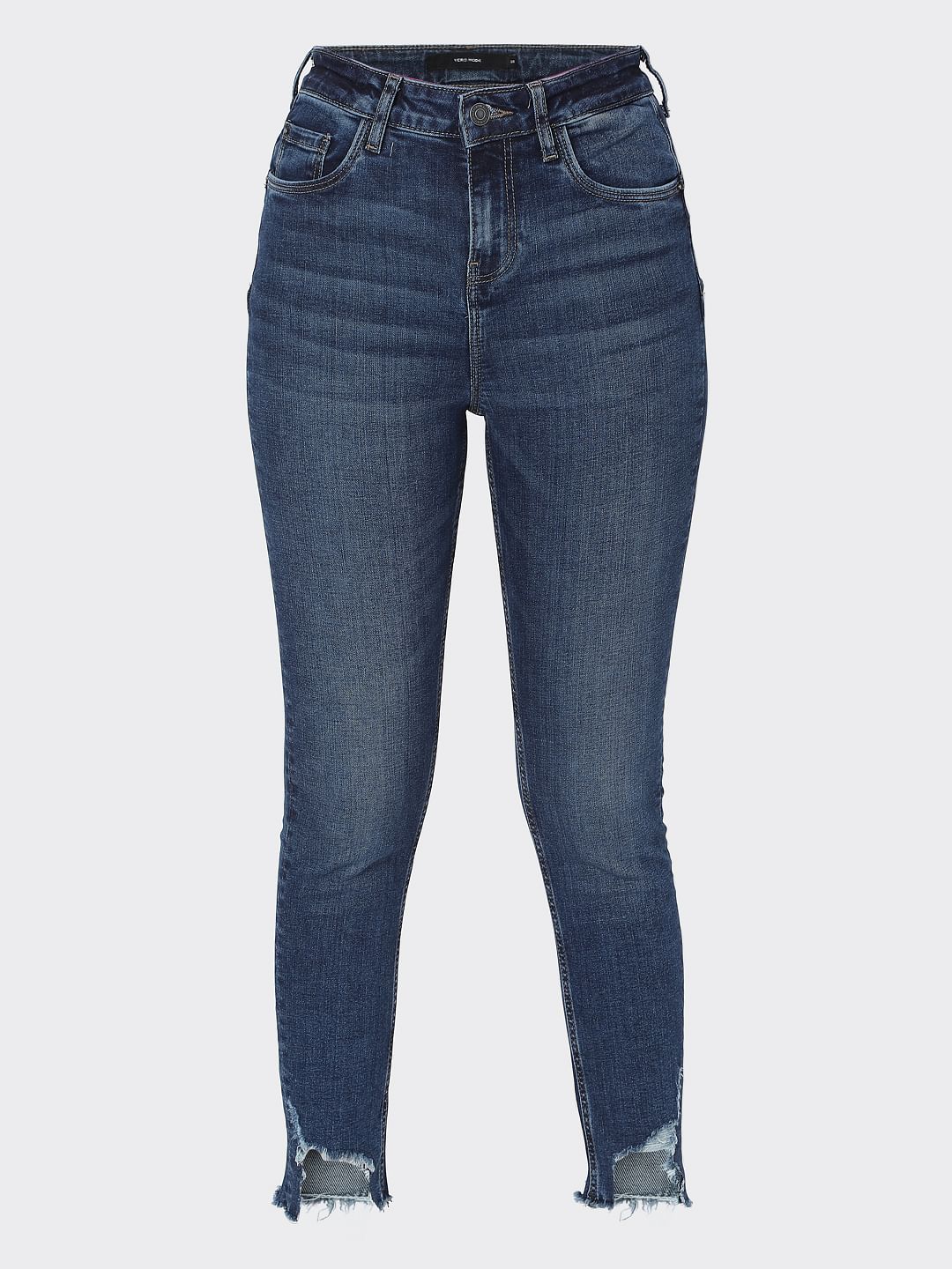 Dark Blue High Rise Skinny Jeans