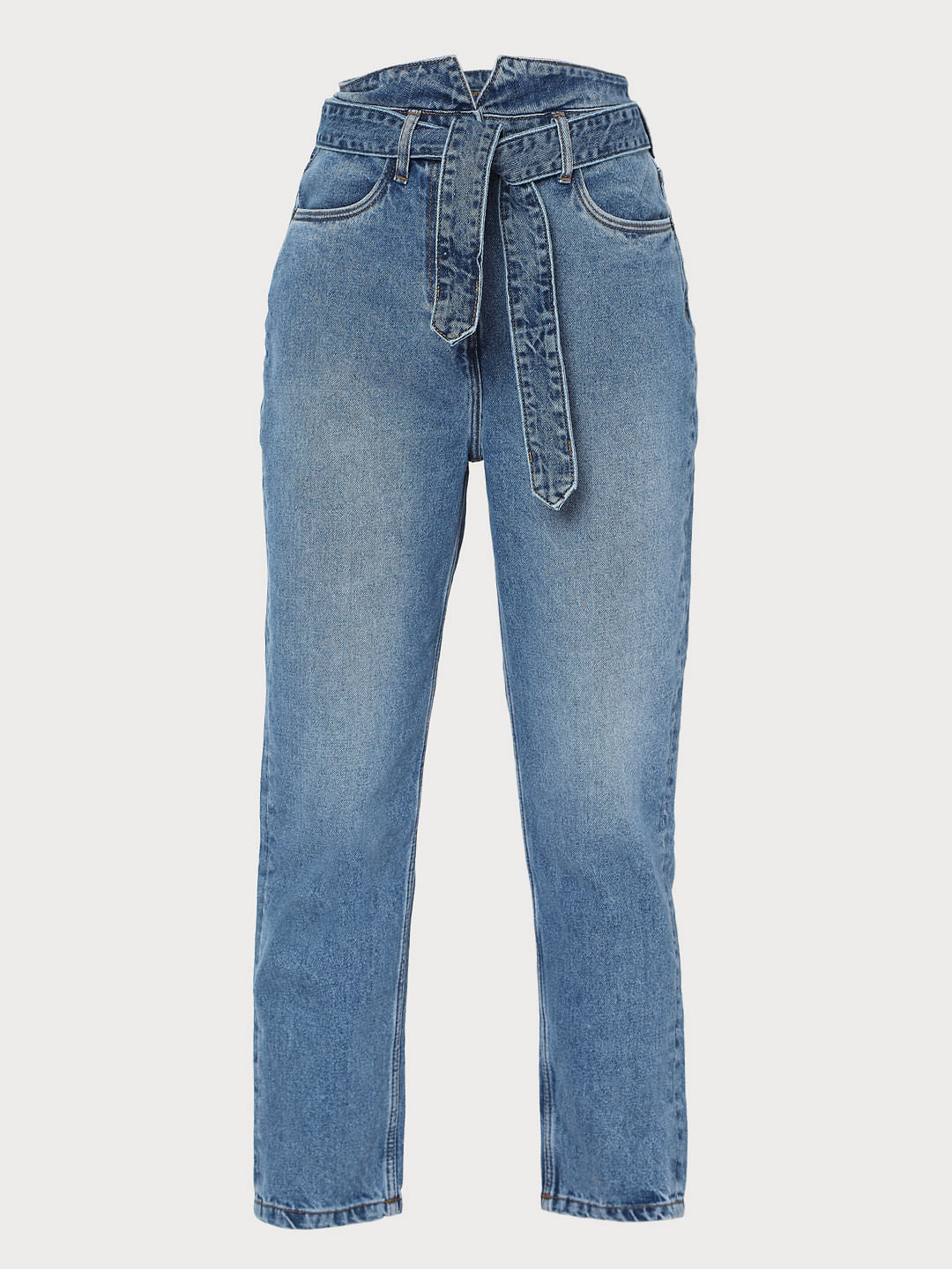 Blue High Rise Mom Jeans