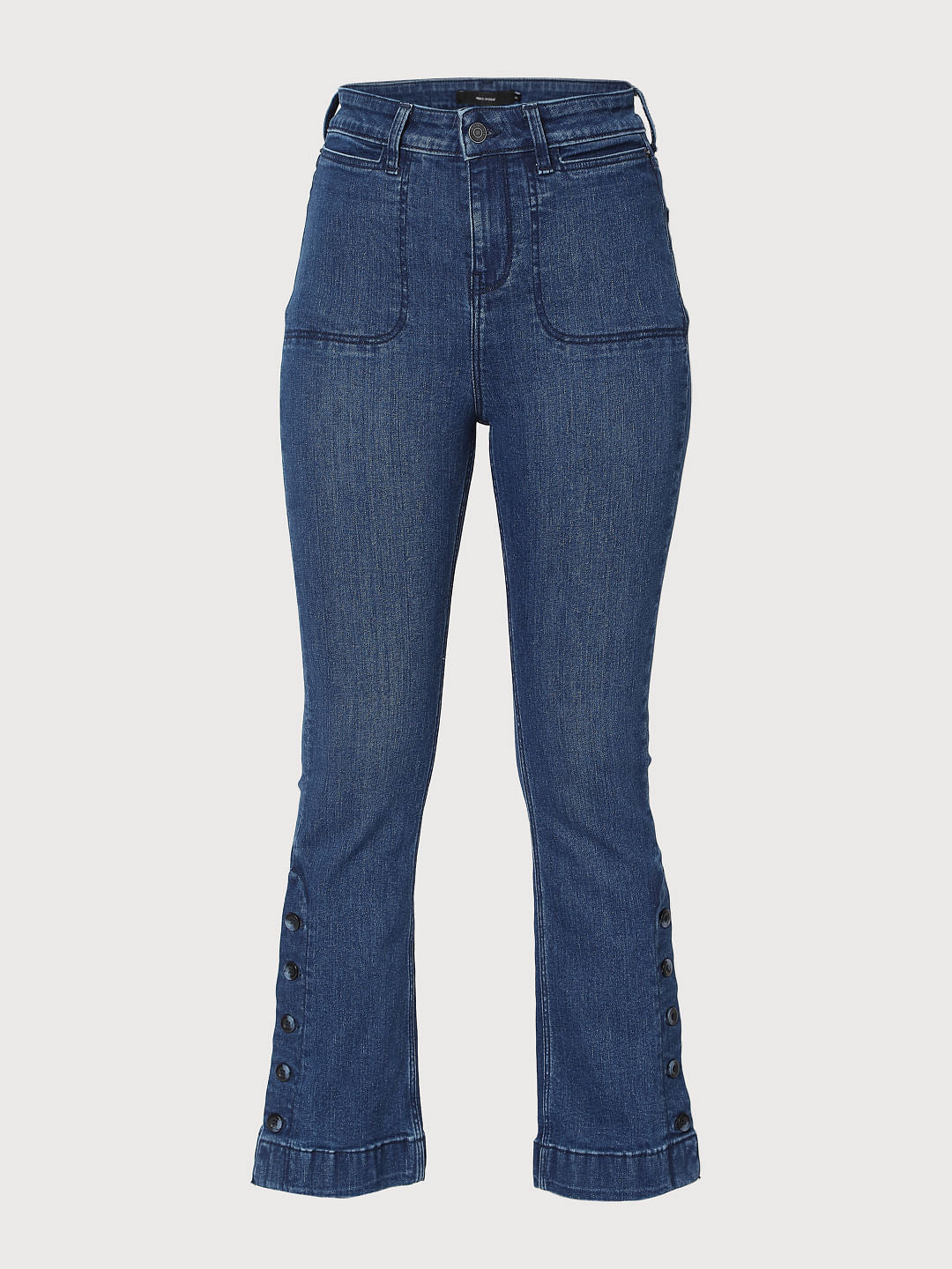 Blue High Rise Bootcut Jeans