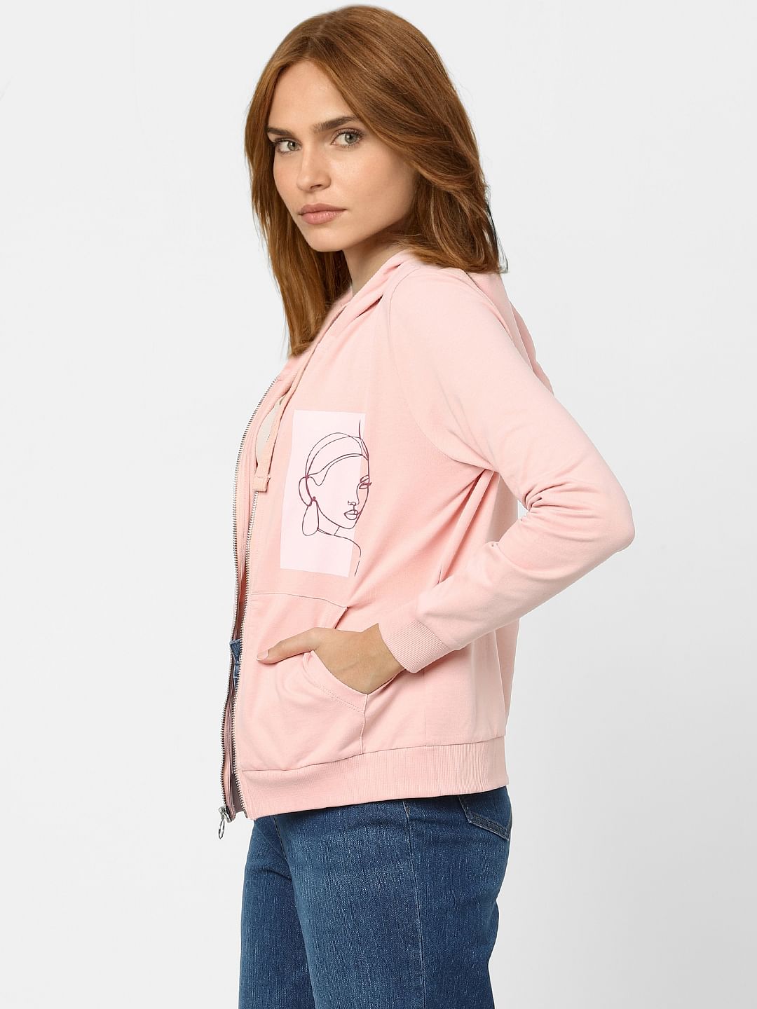 Pink Graphic Print Sweatshirt